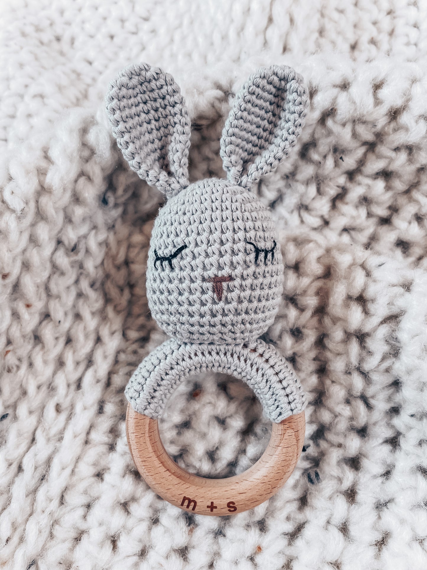 Bunny Hand Crochet Rattle