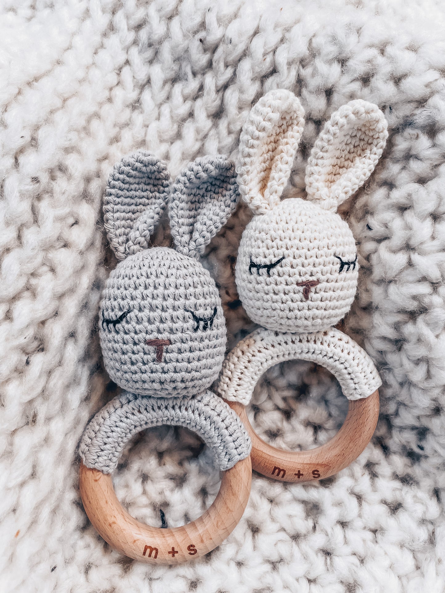 Bunny Hand Crochet Rattle