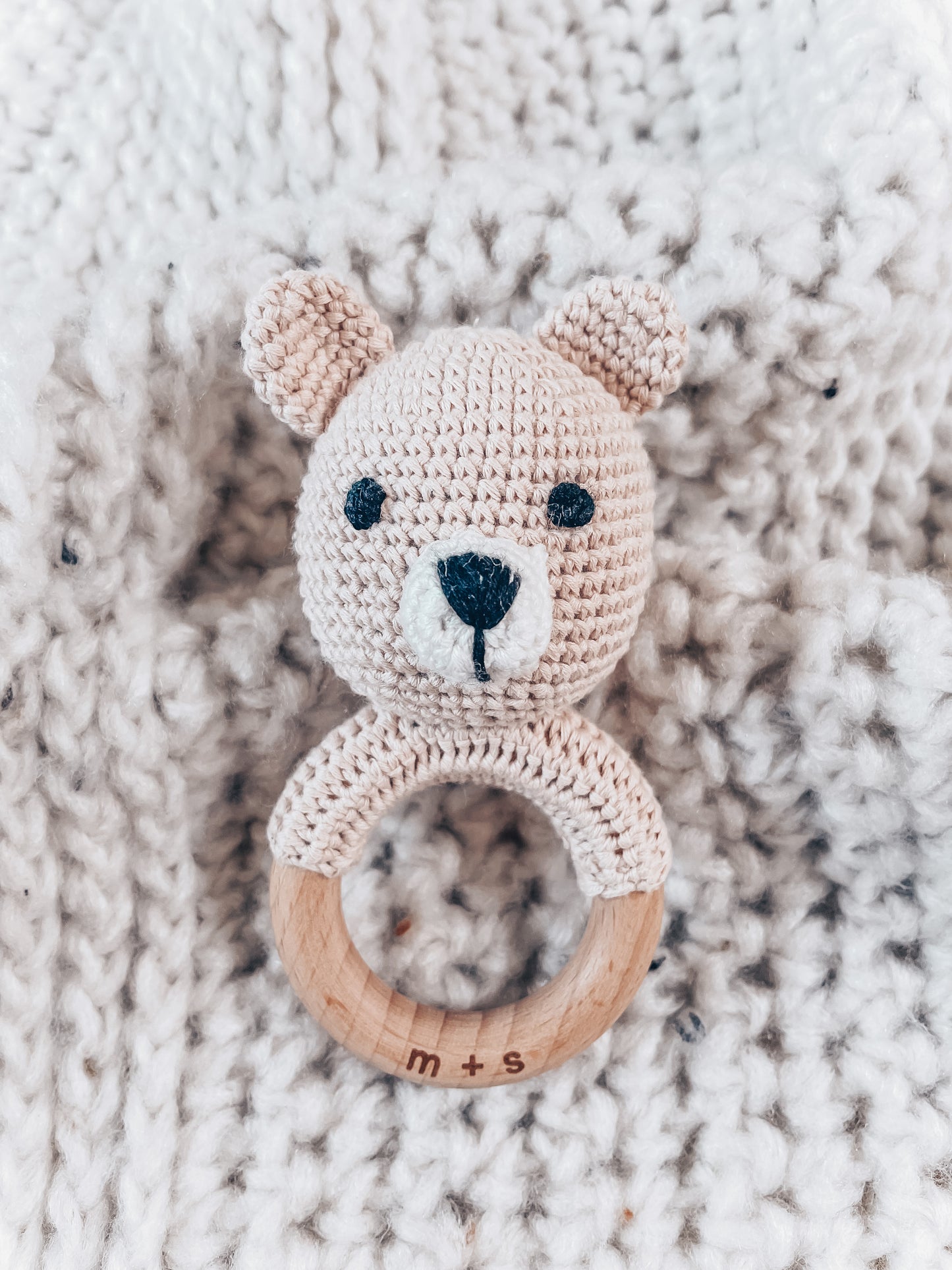 Bear Hand Crochet Rattle