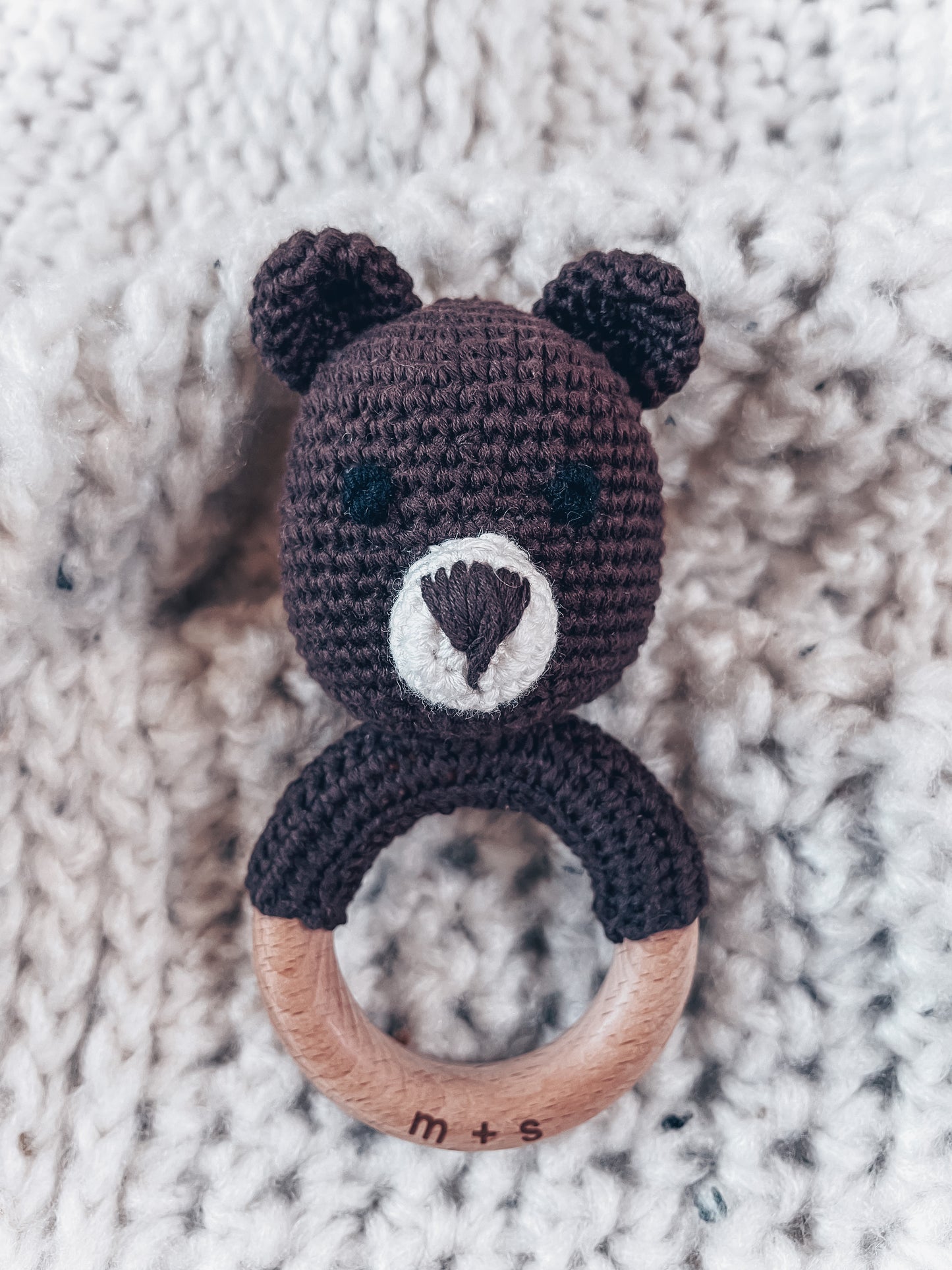 Bear Hand Crochet Rattle