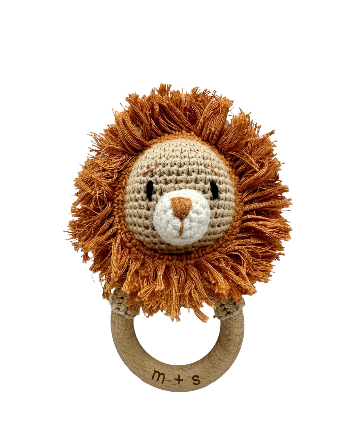 Lion Hand Crochet Rattle